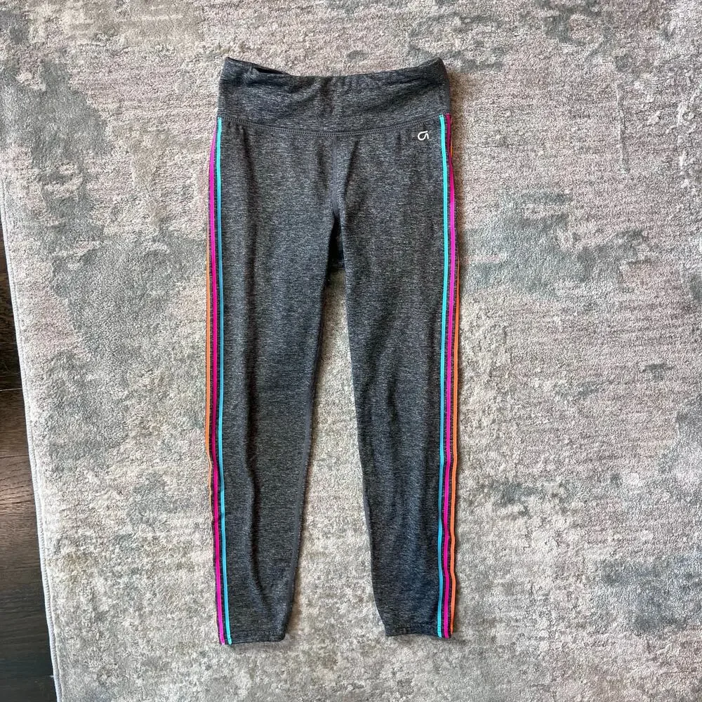 Gap Charcoal Gray GapFit Side Stripe Sport Leggings M